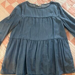 Blue Chambray Top